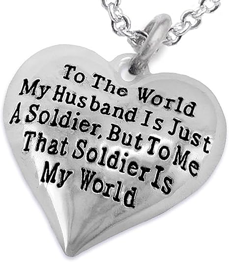 Army Wife, My Husband is My World, Hypoallergenic, Safe-Nickel, Lead, Cadmium Free