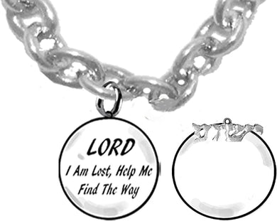 Lord I Am Lost, Help Me Find The Way, 2nd Charm Behind Charm, Yeshua (Jesus In Hebrew), Hypoallergenic Adjustable Necklace, Safe-Nickel, Lead And Cadmium Free