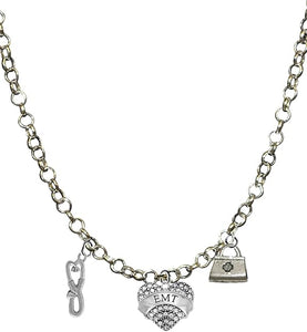 EMT, Adjustable Charm Necklace, Hypoallergenic, Safe-Nickel, Lead, Free