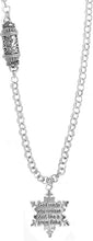 Jewish Snowflake, God Made You Unique Just Like A Snowflake, And A Mezzuah On A Rolo Chain Necklace Hypoallergenic, Safe-Nickel, Lead, And Cadmium Free