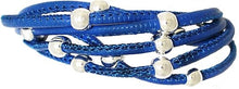 I Love My Policeman Charm On A Blue Leather Bracelet, Hypoallergenic, Safe-No Nickel, Lead,or Cadmimum