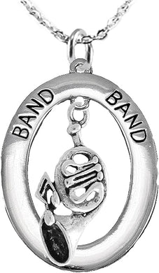 Orchestra-Band French Horn Player, Hypoallergenic Adjustable Necklace, Safe-Nickel, Lead Free