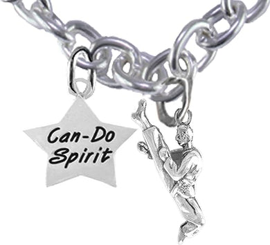 Martial Arts, Kickboxing, Karate Jewelry, Can Do Spirit, Necklace Hypoallergenic, Safe-Nickel,Lead,Cadmium Free