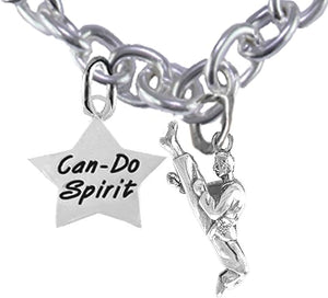 Martial Arts, Kickboxing, Karate Jewelry, Can Do Spirit, Necklace Hypoallergenic, Safe-Nickel,Lead,Cadmium Free