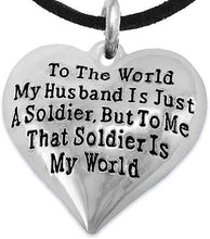 Army Wife, My Husband is My World, Hypoallergenic, Safe-Nickel, Lead, Cadmium Free