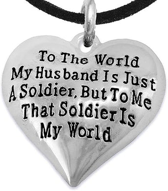 Army Wife, My Husband is My World, Hypoallergenic, Safe-Nickel, Lead, Cadmium Free