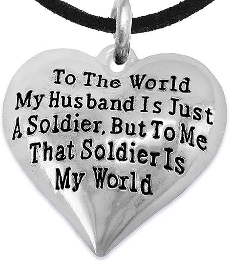 Army Wife, My Husband is My World, Hypoallergenic, Safe-Nickel, Lead, Cadmium Free