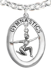 Gymnast On Floor Posed Necklace, Adjustable, Hypoallergenic, Nickel, Lead & Cadmium Free