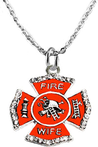 Firefighter, Firefighter Wife, Sterling Silver, Solid .925 Sterling, Not Plated Or Coated, 18 Inch Necklace Chain, Nickel, Lead, Cadmium Free
