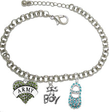 Army's Mom to Be, It's A Boy, Bracelet, Hypoallergenic, Safe-Nickel, Lead, Cadmium Free