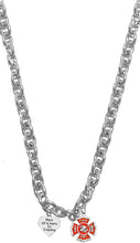 EMT, Firefighter, Mom Of A Hero In Training, Fire Department Charm, On A Adjustable Cable Chain Necklace, Hypoallergenic Safe-Nickel, Lead And Cadmium Free