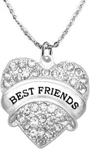 Best Friends Adjustable Crystal Heart Necklace