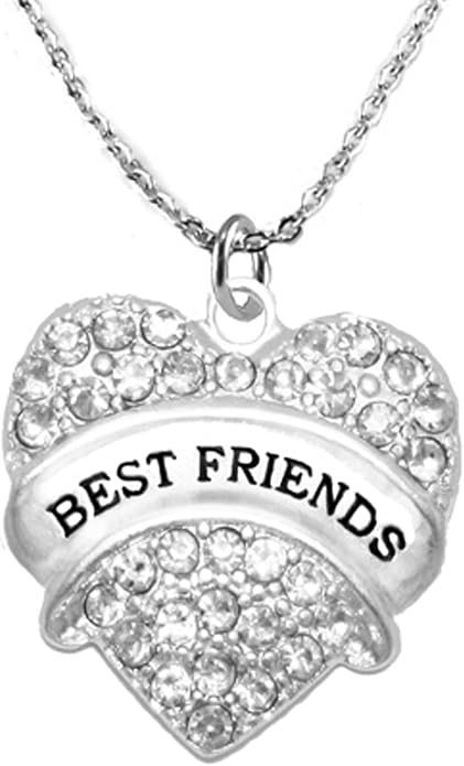 Best Friends Adjustable Crystal Heart Necklace