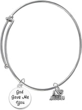 God Gave Me You, I Love Jesus, Hypoallergenic Adjustable Miracle Wire Bracelet, Safe-Nickel, Lead And Cadmium Free