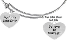 My Story Isn't Over, Believe In Yourself, On A Adjustable Miracle Wire Bracelet, Hypoallergenic Safe-Nickel, Lead And Cadmium Free