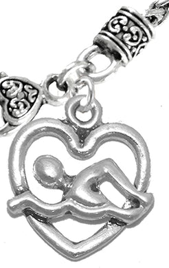 I Love Swimming, Necklace, Hypoallergenic, Safe-Nickel Free, No Poisonous Lead Or Cadmium