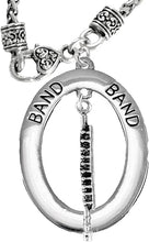 Band Flute Player Hypoallergenic Adjustable Necklace, Safe-Nickel, Lead Free