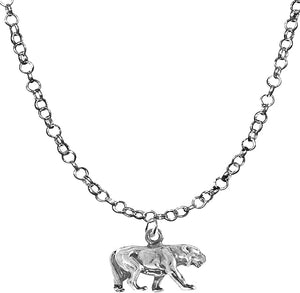 Panther, Jaguar Necklace, Adjustable 14-21 Inch Rolo Chain Necklace, Nickel, Lead, And Cadmium Free-Hypoallergenic