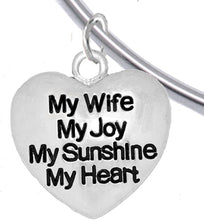 Message Jewelry, My Wife, My Joy, My Sunshine, My Heart, Adjustable Bracelet, Hypoallergenic, Safe-Nickel, Lead, Free