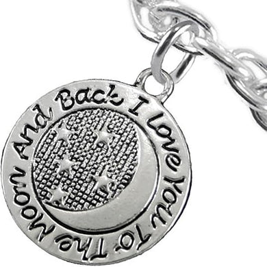 Mother's Day Jewelry, Mom Jewelry, Grandma Jewelry, I Love You To The Moon And Back Bracelet Hypoallergenic-Safe, Nickel, Lead & Cadmium Free