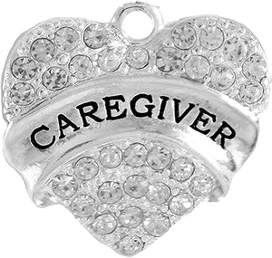 Caregiver Metal Charm with Jump Ring, Nickel, Lead, Cadmium Free