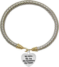 Message Bracelet, My Wife, My Joy, My Sunshine, My Heart, Breathtaking Gold/Silver Bracelet, Hypoallergenic, Safe-Nickel, Lead, Cadmium Free
