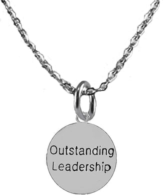 Outstanding Leadership, Award, Message, Adjustable 18-21 Inch Cable Chain Necklace, Nickel, Lead, And Cadmium Free-Hypoallergenic