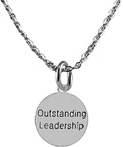 Outstanding Leadership, Award, Message, Adjustable 18-21 Inch Cable Chain Necklace, Nickel, Lead, And Cadmium Free-Hypoallergenic