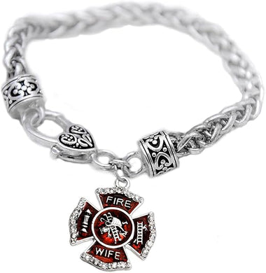 Firefighter's Wife Crystal Bracelet, Safe-Nickel, Lead & Cadmium Free!