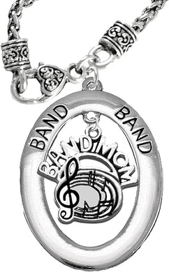 Band Mom, Hypoallergenic Adjustable Necklace, Safe-Nickel, Lead and Cadmium Free