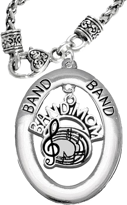 Band Mom, Hypoallergenic Adjustable Necklace, Safe-Nickel, Lead and Cadmium Free