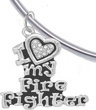 Firefighter, I Love My Firefighter, Genuine Crystal, Bracelet, Hypoallergenic, Safe-Nickel, Lead, Free