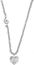 Marching Band Crystal Heart, Treble Clef Jewelry, Rolo Chain Adjustable Necklace, Hypoallergenic, Safe-Nickel, Lead, and Cadmium Free