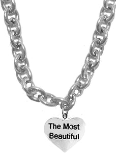I Married My Hero, Sterling Silver Solid .925 Sterling, Not Plated Or Coated.Cable Chain Necklace, Charm-Nickel, Lead, Cadmium Free