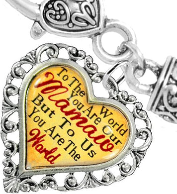 Mamaw Heart Charm Bracelet Hypoallergenic, Safe, Nickel, Lead & Cadmium Free!