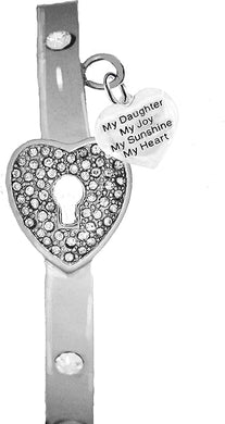 It Really Locks!, Message Bracelet, My Daughter, My Joy, My Sunshine, The Key to My Heart, Hypoallergenic, Safe-Nickel, Lead, Free