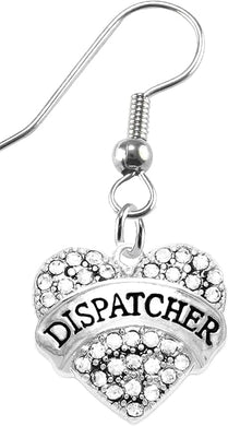 Dispatcher Crystal Heart Earrings, Safe-Nickel, Lead & Cadmium Free!