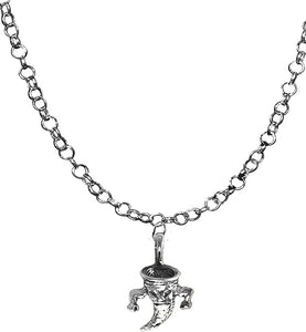 Hurricane, Cyclone, Typhoon Necklace, Adjustable 14-21 Inch Rolo Chain Necklace, Nickel, Lead, And Cadmium Free-Hypoallergenic