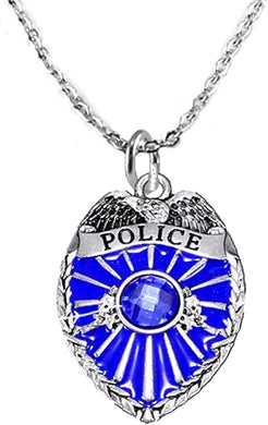 Policeman Badge Sterling Silver, Solid .925 Sterling, Not Plated Or Coated, 18 InchNecklace, Charm, Nickel, Lead, Cadmium Free. Fast