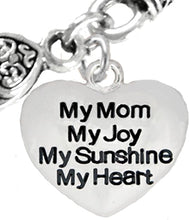 Message Jewelry, Message Jewelry, My Mom, My Joy, My Sunshine, My Heart, Antique Wheat Chain Necklace, Hypoallergenic, Safe-Nickel, Lead, Free