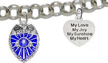 Policeman's, My Love, My Joy, My Sunshine, My Heart, Adjustable Bracelet, Hypoallergenic, Safe-Nickel Free, No Poisonous Lead Or Cadmium.