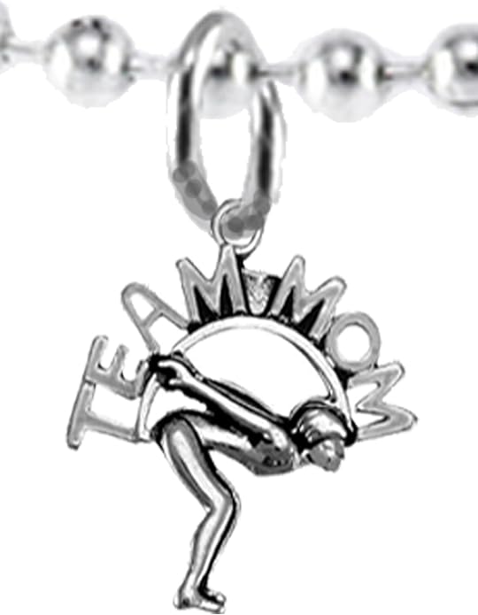 Team Mom, Swimming Necklace Adjustable Hypoallergenic, Safe-Nickel, Lead & Cadmium Free!