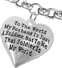Army Wife, My Husband is My World, Hypoallergenic, Safe-Nickel, Lead, Cadmium Free