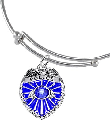 Policeman Badge Adjustable Bracelet Hypoallergenic Nickle, Lead, and Cadmium Free,