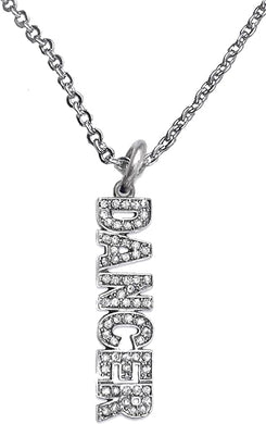 Dancer, Genuine Crystal Sterling Silver Solid .925 Sterling, Not Plated Or Coated. Cable Chain Necklace, Charm-Nickel, Lead, Cadmium Free