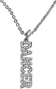 Dancer, Genuine Crystal Sterling Silver Solid .925 Sterling, Not Plated Or Coated. Cable Chain Necklace, Charm-Nickel, Lead, Cadmium Free