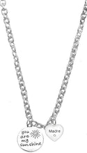 You are My Sunshine, Mom, Sterling Silver Solid .925 Sterling, Not Plated Or Coated.Cable Chain Necklace, Charm-Nickel, Lead, Cadmium Free