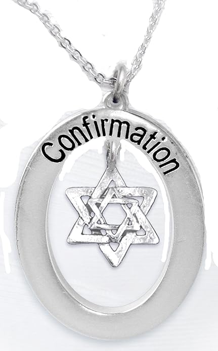 The Perfect Gift Jewish Confirmation Hypoallergenic Necklace, Safe-Nickel, Lead & Cadmium Free!
