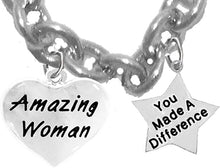 Amazing Women, You Made A Difference, Motivational Necklace, Hypoallergenic, Safe-Nickel, Lead, Cadmium Free