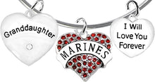 Marine Granddaughter, I Will Love You Forever, Hypoallergenic, Safe-Nickel Free, No Poisonous Lead Or Cadmium